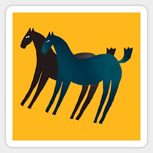 Two horses Sticker